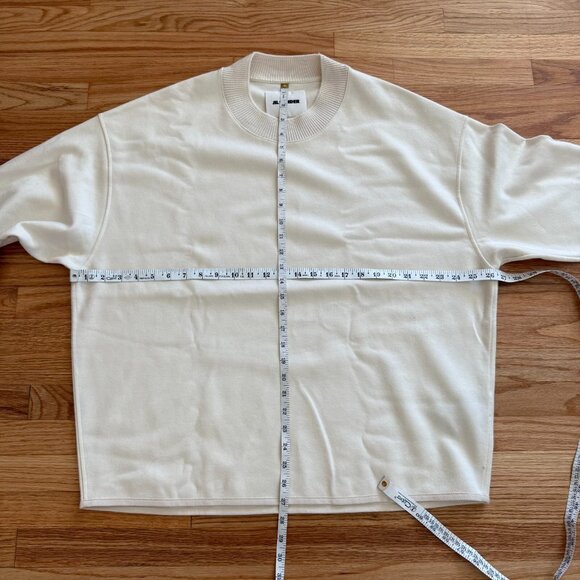 Jil Sander Boiled Merino Wool Pullover Off White - Picture 3 of 10